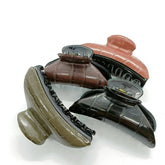 Vintage-Style Croc Pu Hair Claw For Ponytail