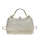 RHINESTONE CLUTCH BAG TASSEL LADY EVENING BAG_CWAB3251