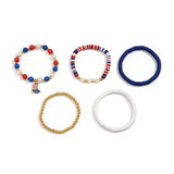 NEW FLAG CONTRAST COLOR BEADED BRACELET_CWAJE1473