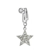 CRYSTAL MOON HEART BUTTERFLY FAKE NAVEL RING_CWMM9228