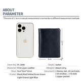 Womens Leather Tri-Fold Wallet Multi-Card_Cuab00400