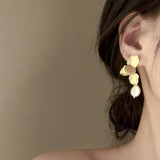 PETAL FLOWER PEARL FASHION EARRINGS_CWAJE2055