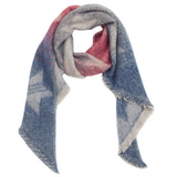 STRIPED FUZZY SHAWL THICK WINTER WRAP FOR WOMEN_CWASC0120