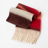 DOPAMINE RAINBOW SCARF FUZZY PLAID WINTER WRAP_CWASC1007