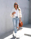 Waffle Patchwork Short Washable Coat