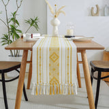 GEOMETRIC TASSEL HOLIDAY TABLE RUNNER_CWMM0994