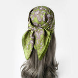 PAISLEY SATIN SQUARE SCARF 70CM NECK HEAD _CWASC0825