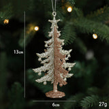 GLITTER REINDEER HOUSE CHRISTMAS TREE ORNAMENT_CWMM9747