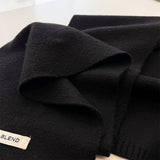 Solid Knit Scarf Soft Warm Winter Shawl_Cwasc03456