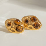 LUXURY STAINLESS STEEL NATURAL STONE EARRINGS_CWASC1650