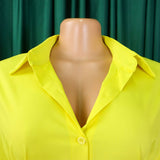 LAPEL SOLID COLOR FASHIONABLE LOOSE CASUAL DRESS_CWDSD6143