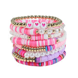 RAINBOW IMITATION PEARL 8 PIECE BRACELET SET_CWMM3511