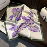 SILK SKINNY SCARF PURPLE NECK HAIR RIBBON_CWASC0561