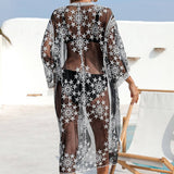 LOOSE TIE TASSEL BIKINI BEACH COVER UP_CWMM1232