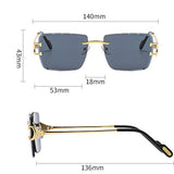 RIMLESS CUT EDGE OCEAN LENS SUNGLASSES UNISEX_CWASG1177
