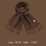 NEW HOUNDSTOOTH FAUX CASHMERE SCARF FOR WOMEN_CWASC0137