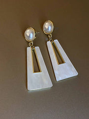 TEMPERAMENT GEOMETRIC TRAPEZOIDAL EARRINGS_CWAJE2053