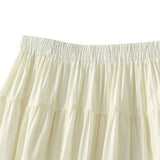 HIGH WAIST LACE TRIM A LINE TIERED MAXI SKIRT_CWBMS0363