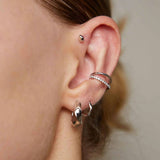 IRREGULAR CONVEX AND CONCAVE DESIGN ROUND EARRINGS_CWAJE1761