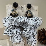 HANDMADE FLORAL TASSEL EARRINGS LONG BOLD DESIGN_CWMM6276