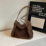 Winter Fashion Shoulder Bag Soft Casual Plush Bag_Cwab3919