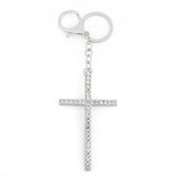 SHINY RHINESTONE CROSS KEYCHAIN PENDANT_CWAJE0965