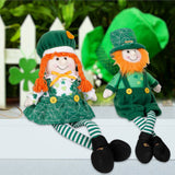 ST PATRICKS DAY LONG LEGGED RUDOLPH DOLL ORNAMENT_CWMM3440