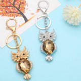 FASHIONABLE OWL METAL KEYCHAIN PENDENT_CWAJE0955