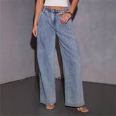 Wide-Leg Slimming Loose Floor-Length Jeanse