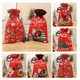 Cwmm1751_Christmas Print Bouquet With Drawstring Gift Bag