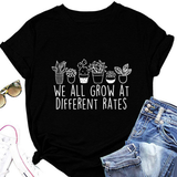 PRINTED CREW NECK TEE WE ALL GROW GRAPHIC_CWTTS1493