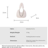 FLUFFY FOX FUR BAG WOMEN FASHION SHOULDER TOTE_CUAB00568