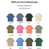 250G VINTAGE WASHED WAX DYED COTTON T SHIRT CUSTOM LOGO