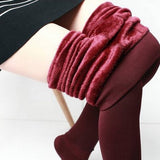 PLUS SIZE FLEECE THERMAL STIRRUP LEGGINGS WINTER_CWMM8966