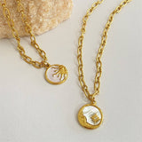 SUN MOON ROUND NECKLACE_CWAJE1586