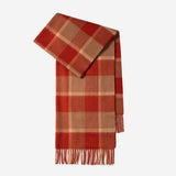 100% WOOL PLAID SCARF LONG WARM WINTER WRAP_CWASC1095