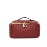 NEW WOVEN PU LEATHER LARGE CAPACITY COSMETIC BAG_CWAB4463