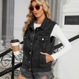 Washed Cowboy Vest With Waistcoat