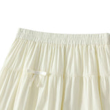 CAKE SKIRT HALF SKIRT BOW A LINE LONG SKIRT_CWBMS0319