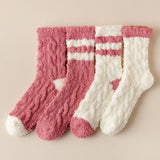Women'S Thick Warm Coral Fleece Mid-Tube Socks_Cwms1124
