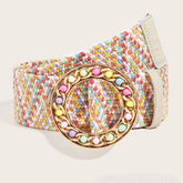 FRUIT COLOR ROUND BUCKLE COLORFUL BELT_CWABE0442