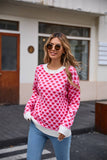 Valentine'S Day Crew Neck Pullover Sweater_Cwoswl3242