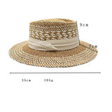 BRITISH RETRO HANDMADE WOVEN STRAW HAT_CWAH1171