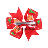 CHRISTMAS BOW HAIRPIN FOR GIRLS SNOWMAN_CWAHA6698