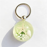 NEW CARTOON STARFISH AMBER KEYCHAIN PENDANT_CWMM3696