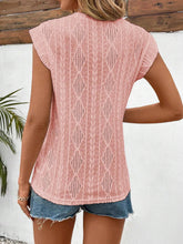 Womens Fashion Hollow-Detail V-Neck Top
