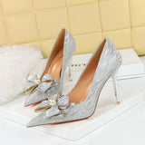 POINTED TOE PEARL RHINESTONE BOW HIGH HEELS_CWSHH0101
