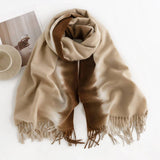 CHIC CASHMERE FEEL SCARF FAUX WOOL WINTER SHAWL_CWASC0435