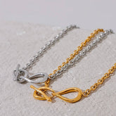 Titanium Steel Necklace With Bow Pendant_Cwmm5653