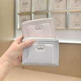 Cute Bow Zip Bifold Wallet For Women_Cwab06227